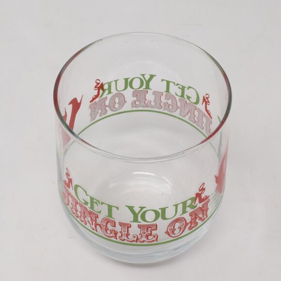 Get Your Jingle On Stemless Wine Glass Cocktails Holiday Christmas 16 oz Festive - Picture 5 of 8